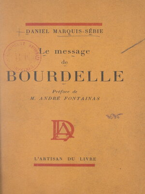 cover image of Le message de Bourdelle